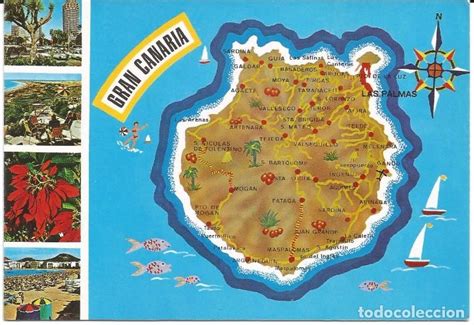 [postal] mapa de la isla de gran canaria  sin c   Comprar ...