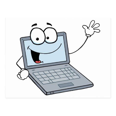 Postal Personaje de dibujos animados del ordenador | Zazzle.es