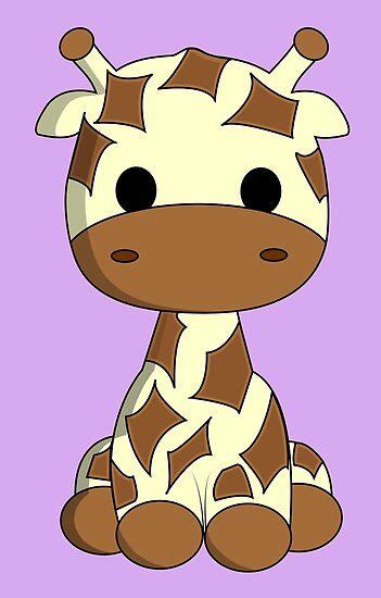 Póster  Cute baby jirafa de dibujos animados  de pixxart ...