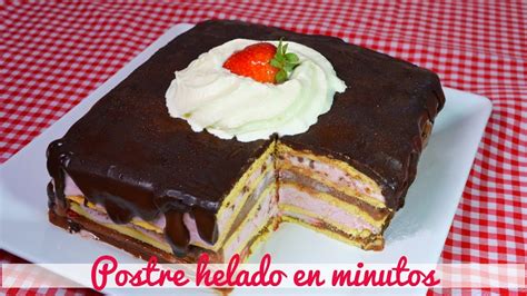 Postre helado FÁCIL receta de verano torta helada   YouTube