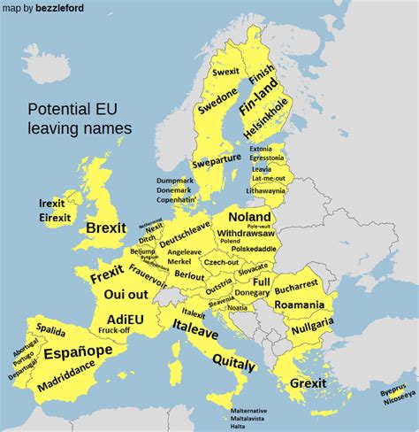Potential EU Exit Names For The 27 Remaining Member ...