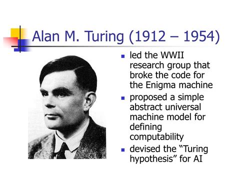 PPT   Alan M. Turing  1912 – 1954  PowerPoint Presentation, free ...