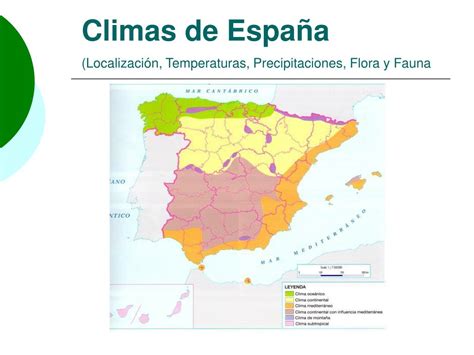 PPT   Climas de España  Localización, Temperaturas ...