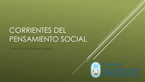 PPT  Corrientes del pensamiento social | Jose Culqui Labajos ...
