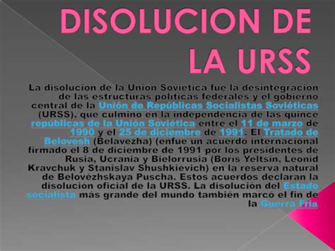 PPT  DISOLUCION DE LA URSS | Daniel Alejandro Torres ...