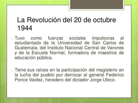 Ppt epoca revolucionaria en Guatemala