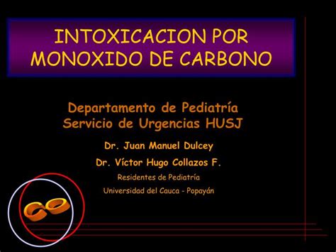 PPT   INTOXICACION POR MONOXIDO DE CARBONO PowerPoint ...