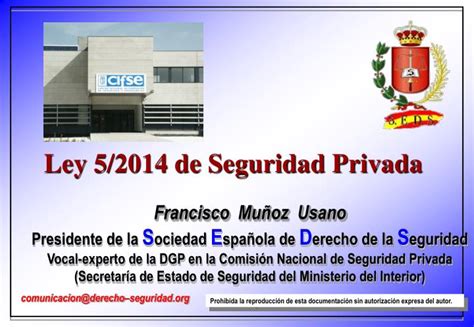 PPT   Ley 5/2014 de Seguridad Privada PowerPoint ...