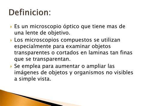 PPT   Microscopio Compuesto PowerPoint Presentation, free ...