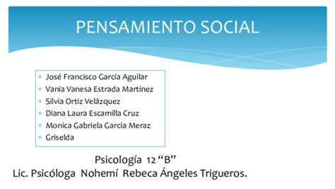 PPT  Pensamiento social | Ej Rc   Academia.edu
