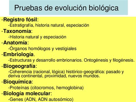 PPT  Pruebas de la evolución biológica | José Manuel ...