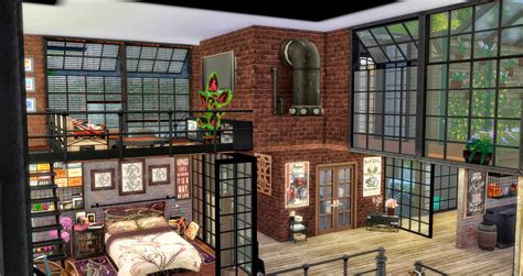 pqSim4 Urban Chic Loft. Sims 4 Custom Content.