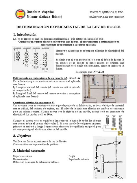 Práctica Ley de Hooke.pdf | Masa | Elasticidad  Física