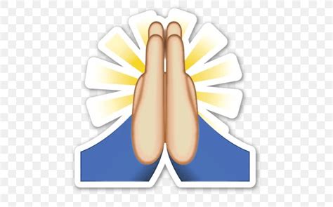 Praying Hands Emoji Prayer Sticker Emoticon, PNG ...