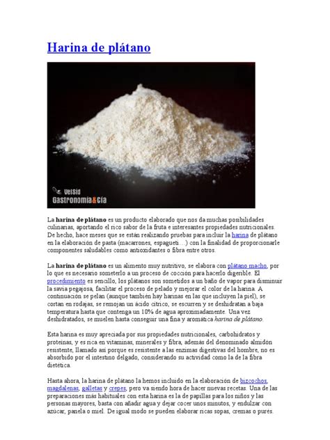 Precio de La Harina de Platano | Harina | Nutrición | Free 30 day Trial ...