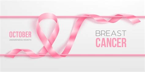 Premium Vector | Breast cancer awareness month banner with ...
