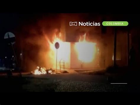 Prenden fuego a la Alcaldía de Cajibío tras muerte de joven en desalojo ...