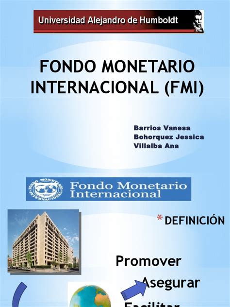 Presentación Fondo Monetario Internacional