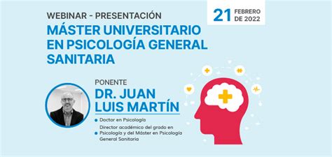 Presentación online del Máster en Psicología General Sanitaria ...