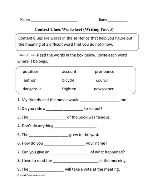 Primary 2 English Worksheets
