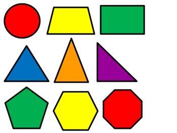 Primary Geometric Shapes Clip Art Set $5.50 | Shape / Form ...