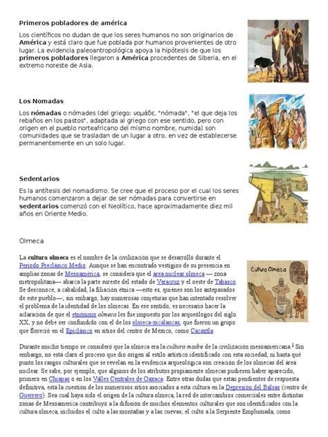 Primeros Pobladores de América | Mesoamérica | Arqueología