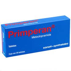 Primperan, metoclopramida, náuseas, vómito, tabletas, Sanofi, RX ...