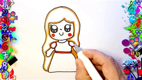Princesa kawaii facil de dibujar para niñas | Dibujos ...