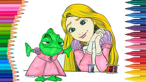 Princesa Rapunzel   Enredados | Como Dibujar y Colorear ...