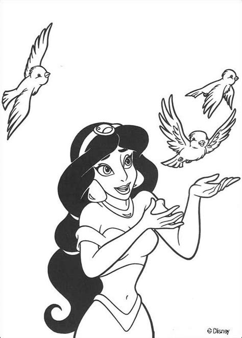 Princesas Disney: Más dibujos para colorear de  Jasmine