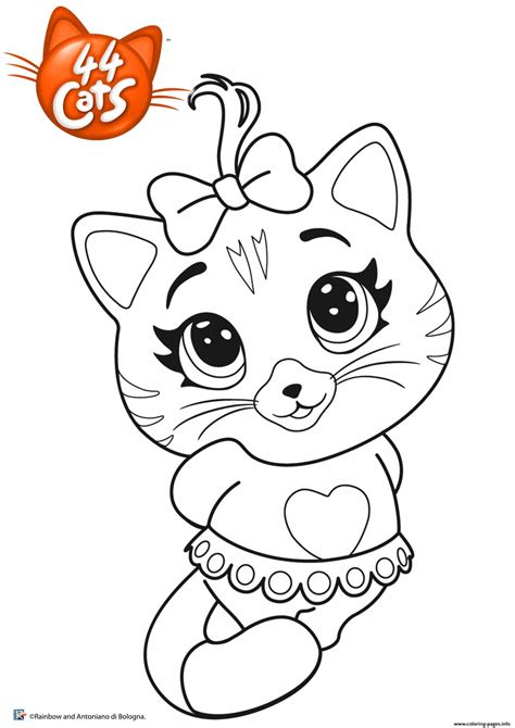 Print Pilou 44 Cats coloring pages | Desenhos animados ...