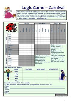 printable puzzles for adults | Logic Puzzle Template   PDF ...
