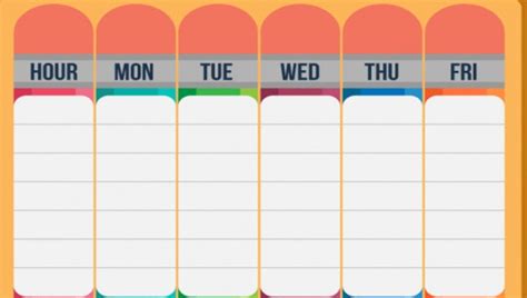 Printable Schedule Templates | Template Business PSD ...