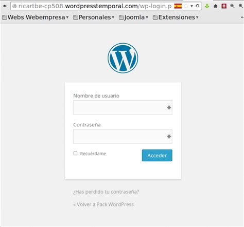 Problemas con el pack Wordpress: nunca se abre mi wp admin ...