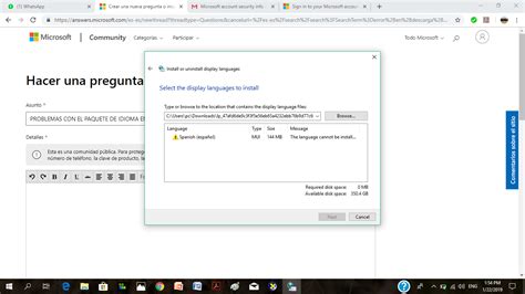 PROBLEMAS CON EL PAQUETE DE IDIOMA EN Windows 10 Home 64 ...