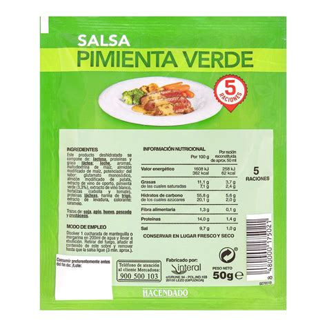 Productos MERCADONA • Salsa deshidratada pimienta verde ...