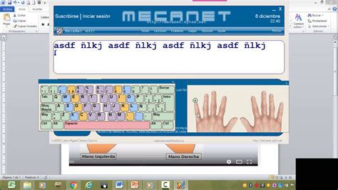 Programa de MecaNet  mecanografía  para escribir rápido en ...