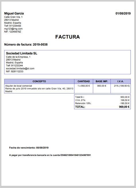 Programa facturación, contabilidad e impuestos para alquiler de locales ...