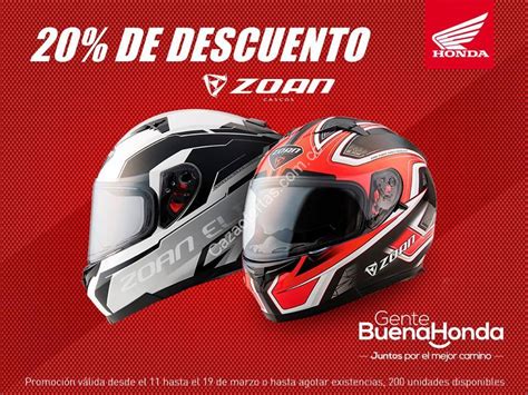 Promo Honda, 20% de descuento en cascos de motos en los ...