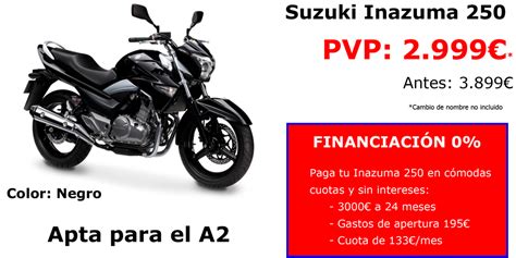 Promoción KM0: Suzuki Inazuma 250cc   Maquina Motors