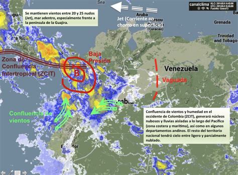 Pronóstico del clima para COLOMBIA miércoles 4 de junio de 2014