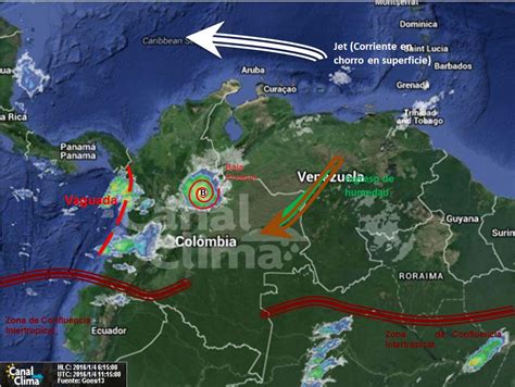 Pronóstico meteorológico para Colombia 4 de enero de 2016 • Canal Clima