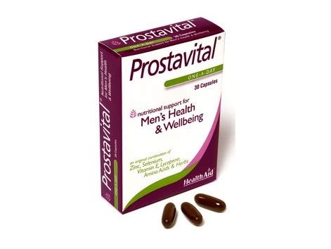 Prostavital 30 capsulas. Problemas de prostata. HealthAid   FARMACIA ...