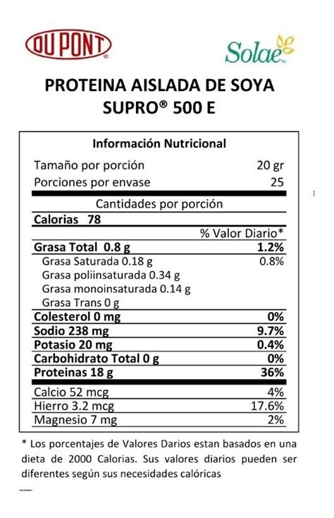 Proteina Aislada De Soya 1 Kg   Unidad a $52900 | MercadoLibre