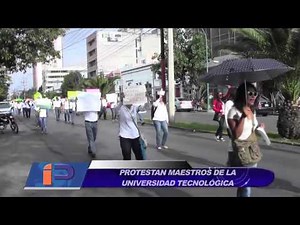 Protestan maestros de la Universidad Tecnológica