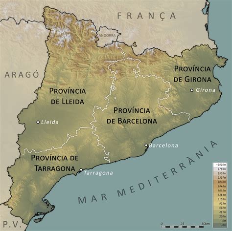 Provinces of Catalonia  Catalunya  [1152x1150] : MapPorn
