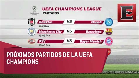 Próximos partidos UEFA Champions League YouTube