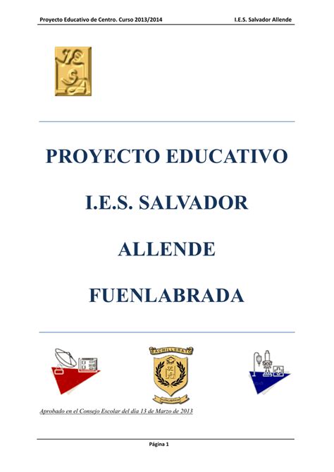 PROYECTO EDUCATIVO I.E.S. SALVADOR ALLENDE