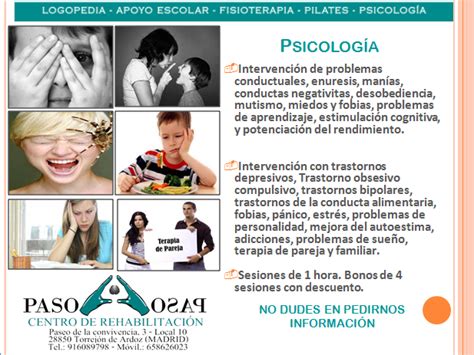 Psicologia Adultos   Centro de Rehabilitación Paso a Paso en Torrejon.....