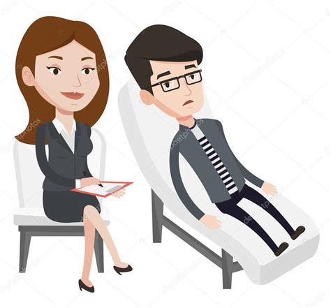 Psychologist having session with patient. — Stock Vector ...